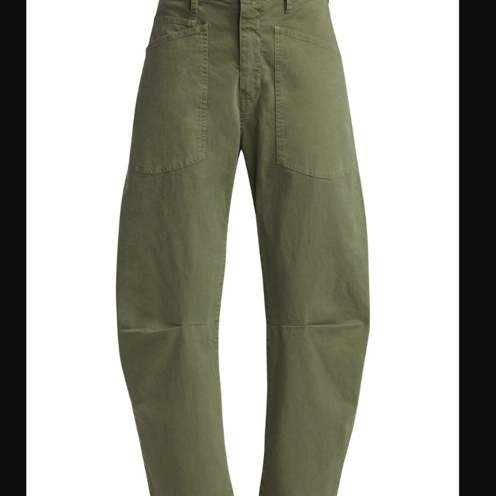 Nili Lotan Shon Pants in Khaki Green